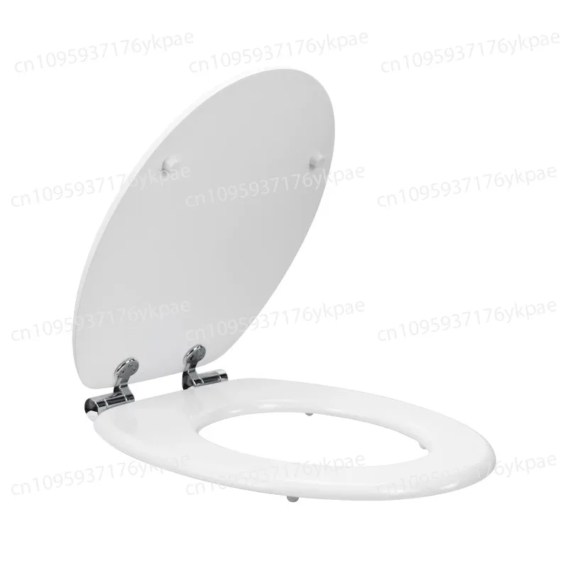 MDF Toilet Seat White Wooden Toilet Lid with Soft Closing Hinge