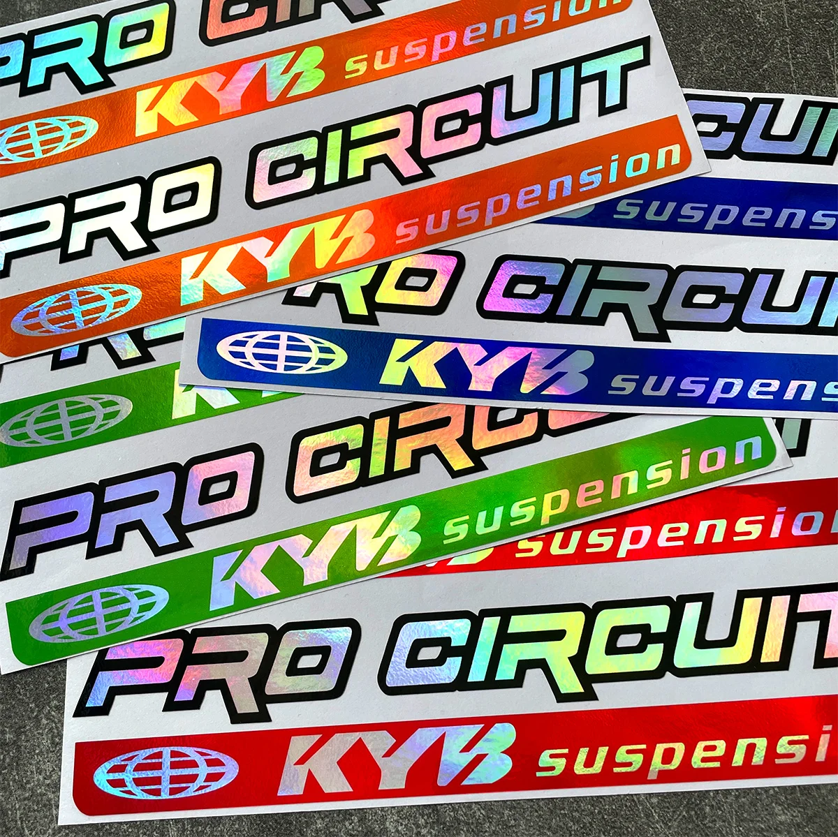 Autocollants de choc de Suspension de course arc-en-ciel KYB, accessoires de moto pour Kawasaki Z900 MT07 Tmax Suzuki Benelli KTM Honda