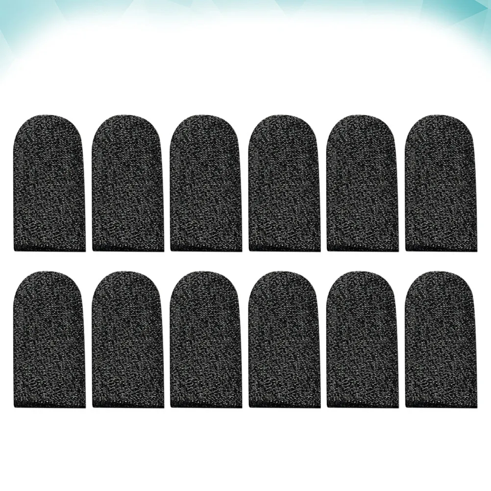 

10Pcs Black Elastic Finger Covers Nylon Wear-Resistant Fatigue-Resistant Sweat-Proof Game Props for Adults Mobile Phone Touch