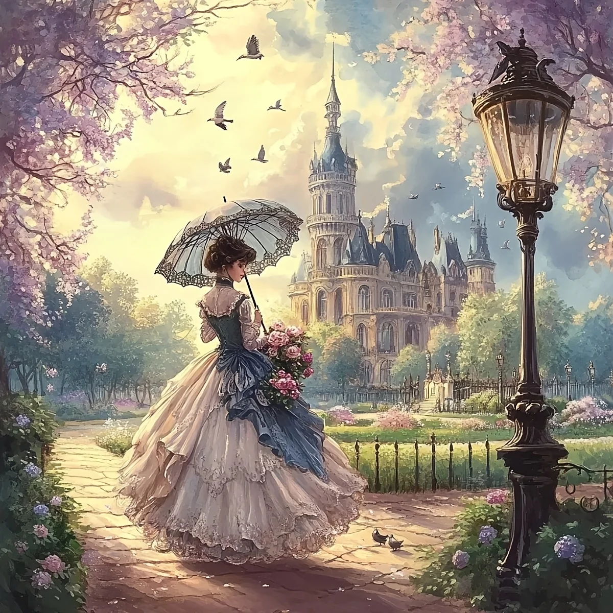 

Elegant Princess Jigsaw Puzzle 500/1024 PCS Holiday Stress Relieving Fun Games Home Decor Holiday Gifts