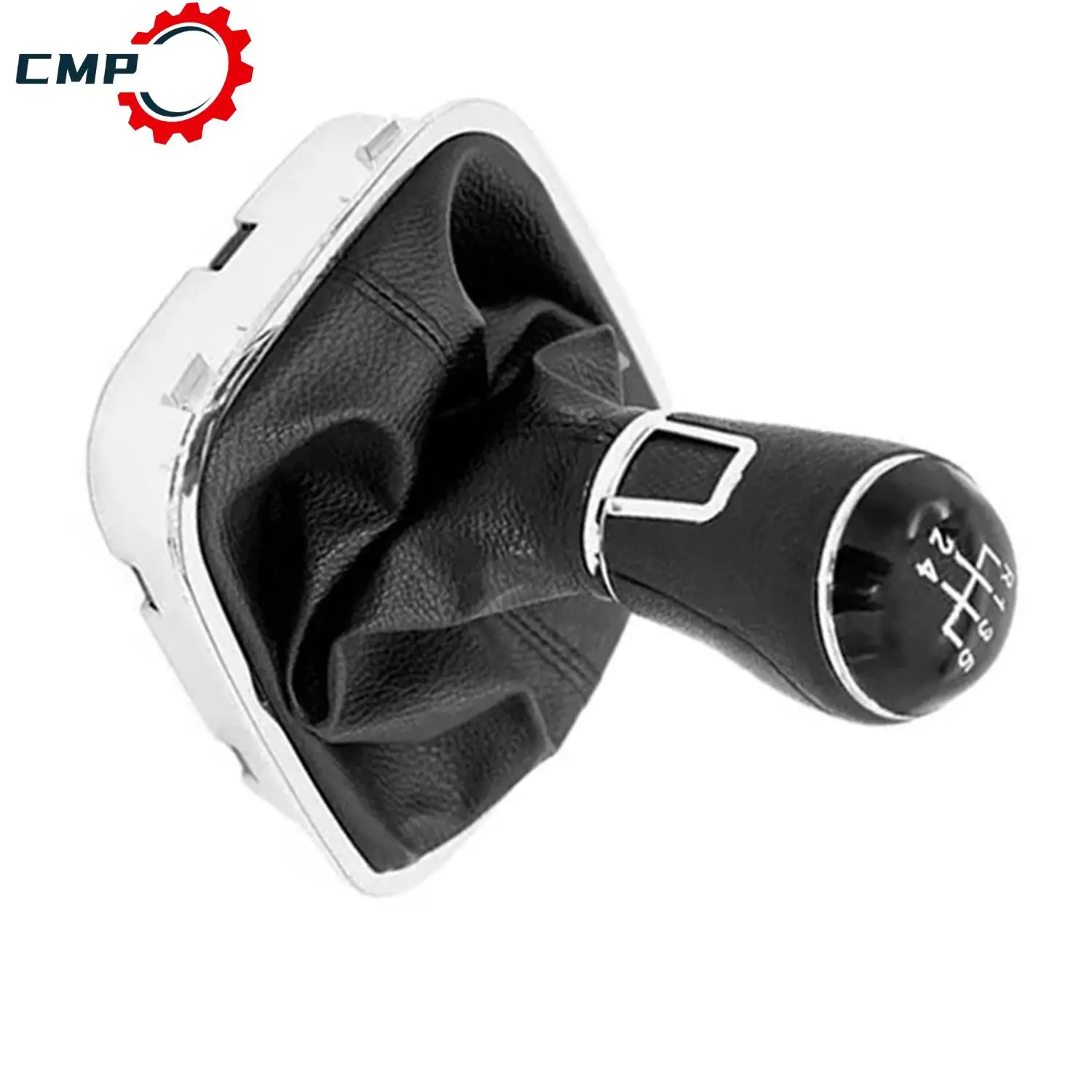 

1Pcs 5 Speed Gear Shift Knob Lever&Boot Gaitor Black Leather Set For VW Golf 5 6 Jetta V VI Scirocco Gear Shift Knob Lever&Boot