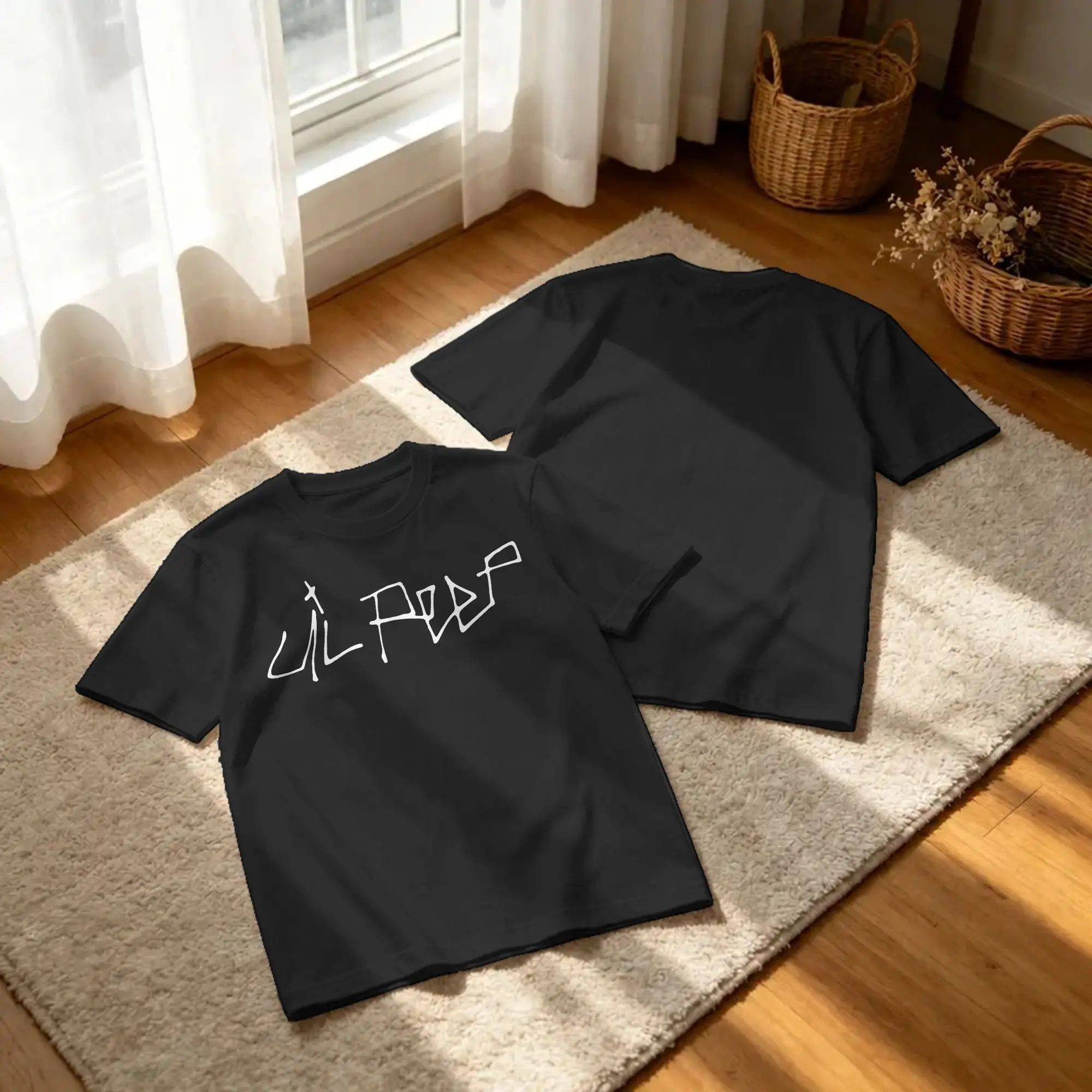 Men Women's T-Shirt Lil Peep Music Casual 100% Cotton Tee Shirt Short Sleeve  T Shirt Round Neck Tops 4XL 5XL
