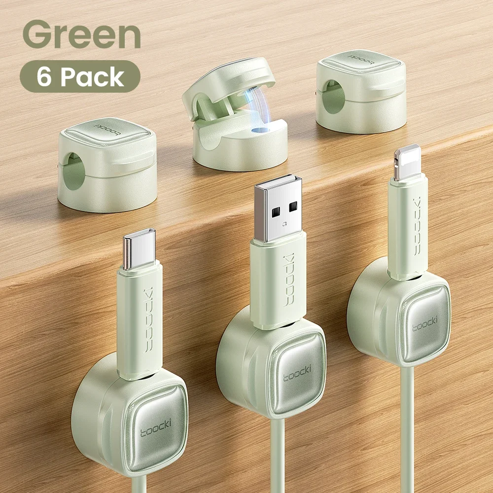 Toocki LX06 Kabel Organizer Magnetische Draad Clips 6/12PCS voor Mobiele Telefoon Kabels Stekkerdoos Toetsenbord Oortelefoons Magneet kabelhaspel