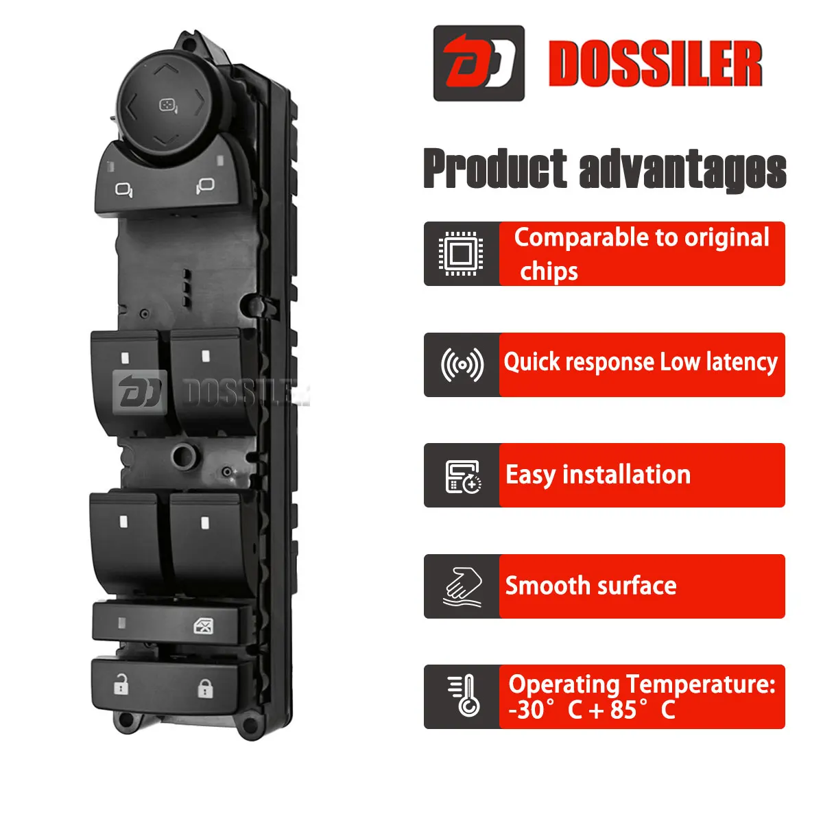 20835552 Dossiler For Cadillac ​GMC​ Chevrolet Avalanche/ Silverado/Suburban/Tahoe Master Power Window Switch 15906880 20790059