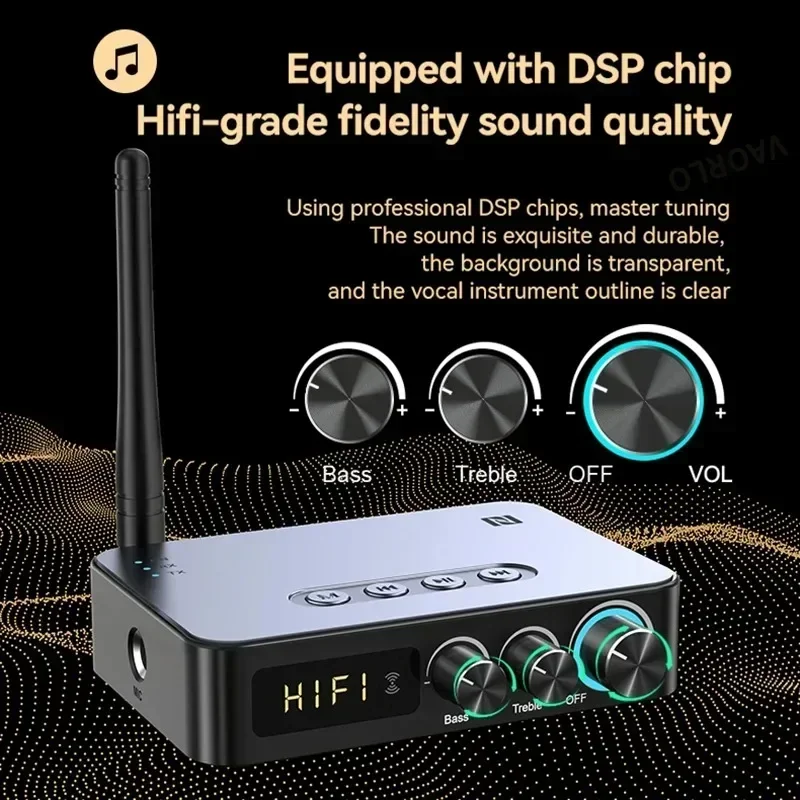 

M9/M9Pro Bluetooth Audio Receiver Transmitter DSP Wireless Adapter NFC/AUX/RCA/USB U-Disk/TF/6.5 Mic Karaoke/Coaxial/FM Radio