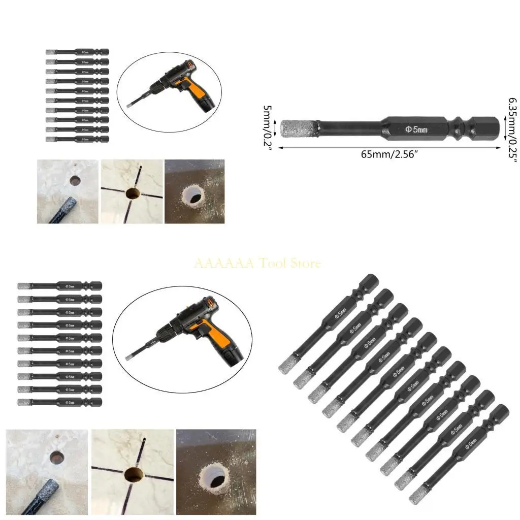 

A2BE 10PC Надежный 5 -миллиметровый шестнадцатеричный бит для проектов DIY и столярного работника