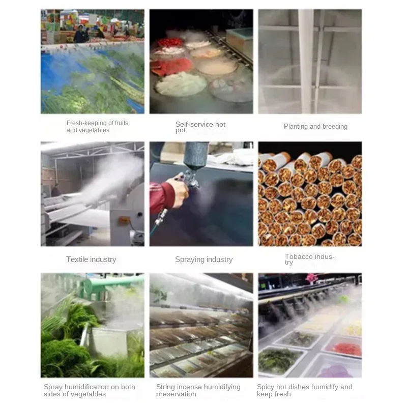 เครื่องเพิ่มความชื้นในอากาศแบบอัลตราโซนิคเครื่องพ่นผักเพื่อการค้าเครื่องพ่นละอองไฟฟ้าสถิตพลังงานขนาดใหญ่สำหรับงานอุตสาหกรรม