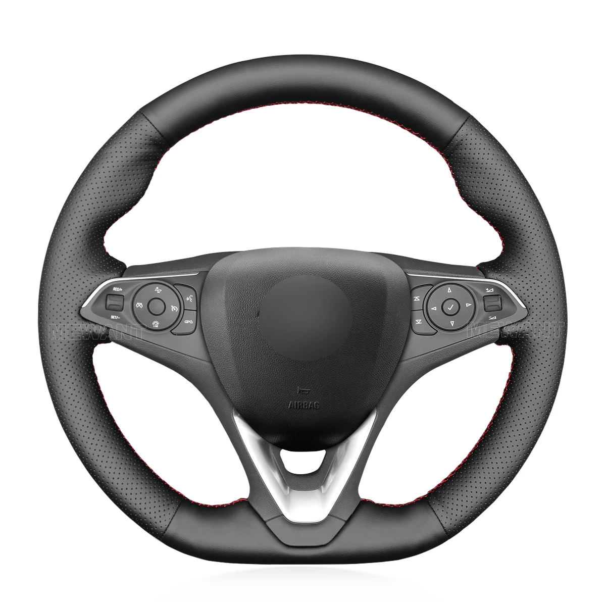 

Mewant Black Artificial PU Leather Car Steering Wheel Cover for Opel Astra/Combo/Corsa/Grandland X/Insignia/B Sport/Mokka-e