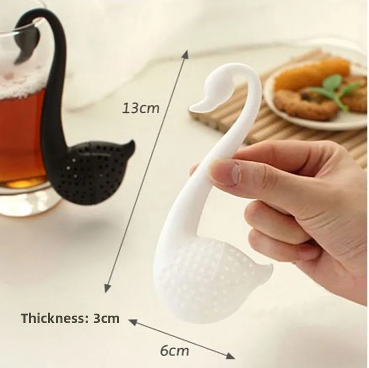 新しいミニ白鳥茶ストレーナー茶漏れ茶ストレーナー茶醸造機白鳥ティースプーン茶注入器キッチンアクセサリー