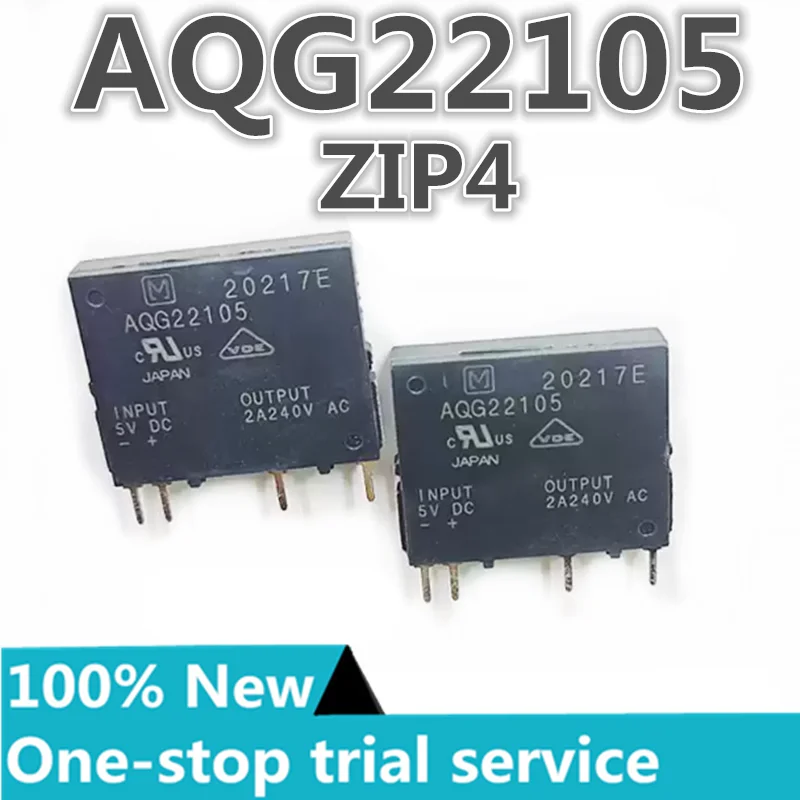 2-20PCS %New AQG22205 AQG22105 5VDC ZIP4 2A 240VAC air conditioning refrigerator solid state relay