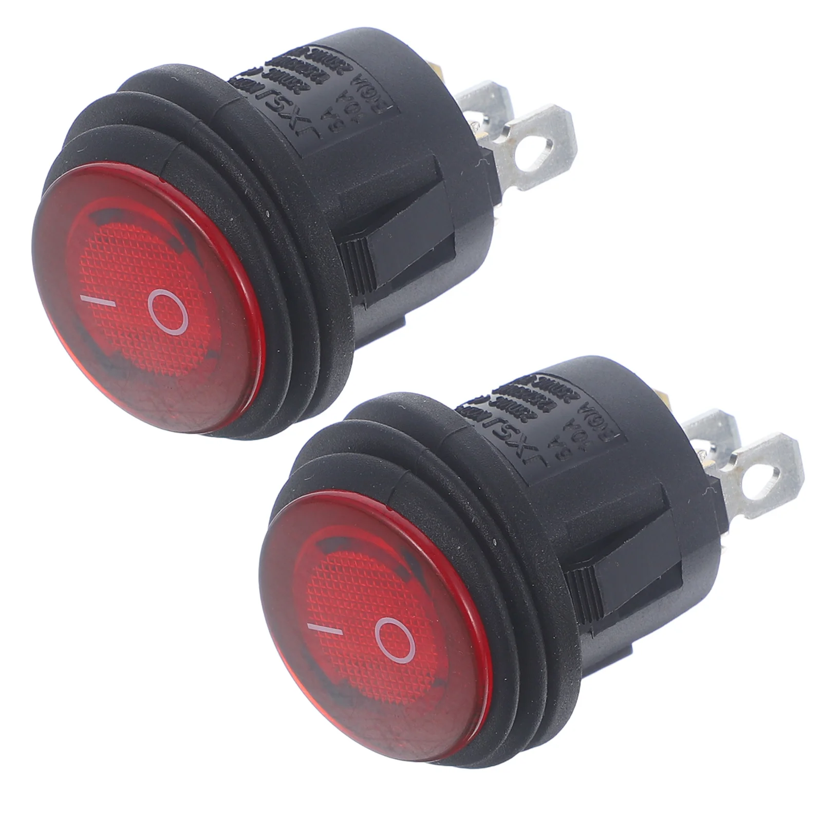 

2Pcs Waterproof Red Light Toggle Rocker Switch 3 Pin Heavy Duty Replacement for Marine Auto Vehicle