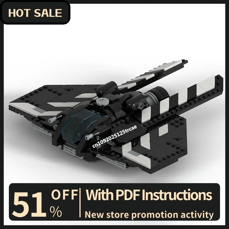 

New 474Pcs Famous Star Battle Movie Moc Black Sun M3-A Interceptor Model Building Custom Puzzles Diy Creative Ideas Toys Gifts