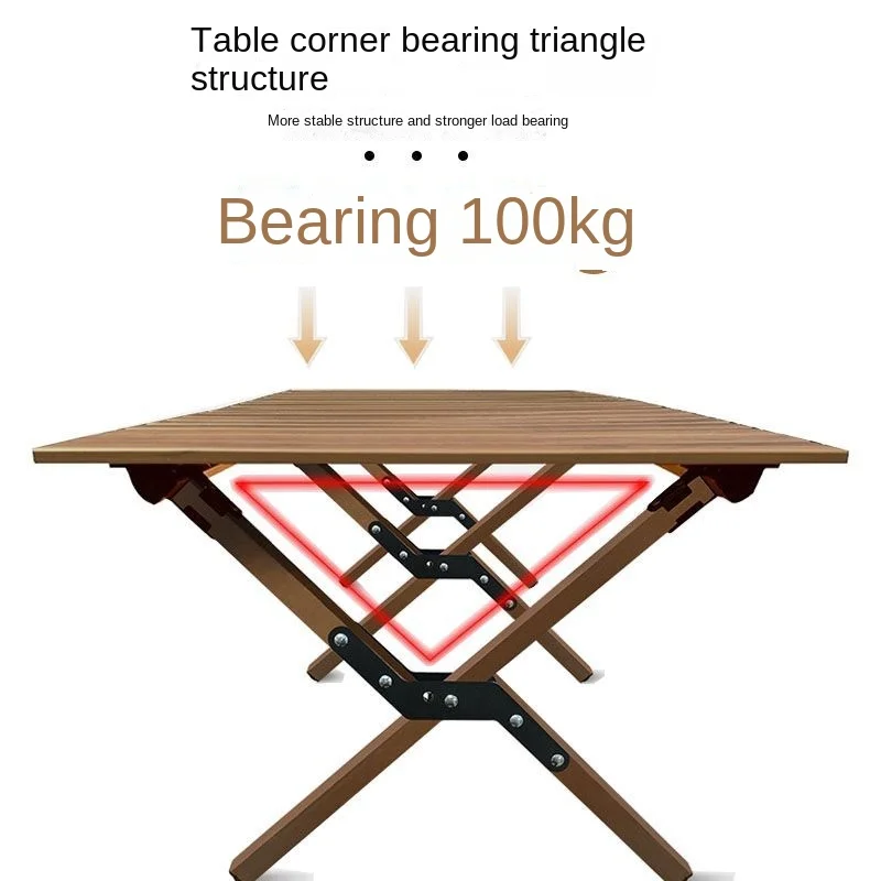 Mesa plegable al aire libre, mesa de rollo de huevo, mesa de Camping portátil, mesa Extra ligera y sillas, suministros de mesa de Picnic