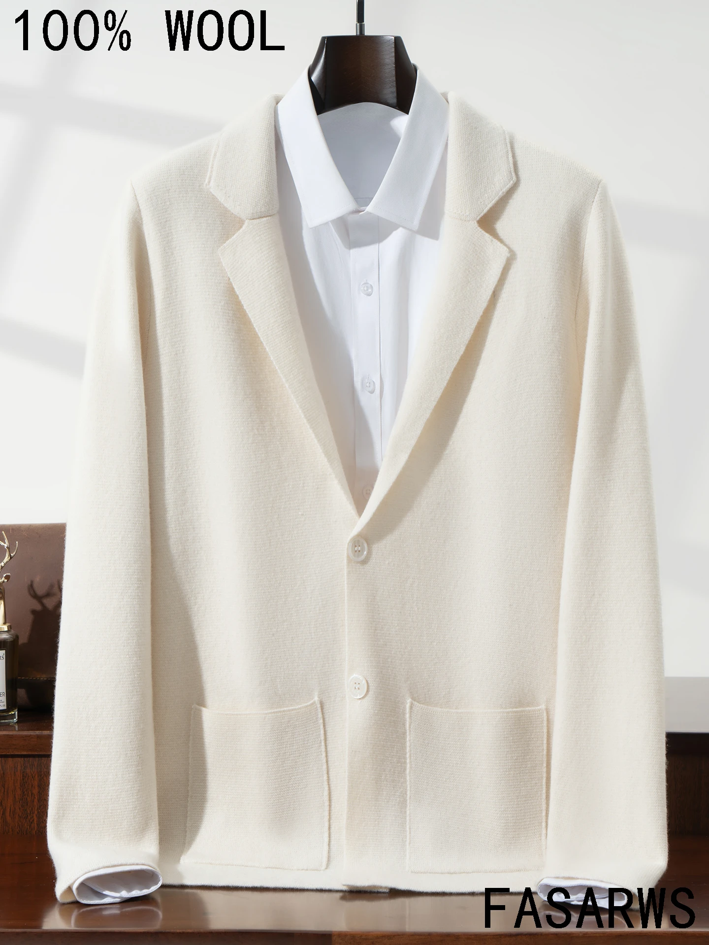 

Осень-зима, мужской кашемировый свитер, кардиган на пуговицах, отложной воротник, 100% мериносовая шерсть, трикотаж с карманами, мягкие повседневные модные пальто