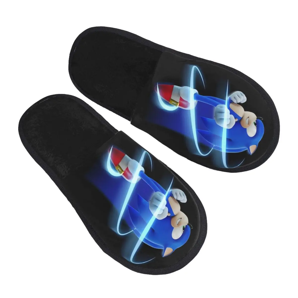 Custom Soniced Soft Memory Foam House Slippers Women Hedgehog Game Cozy Warm Anti-skid Sole Slipper