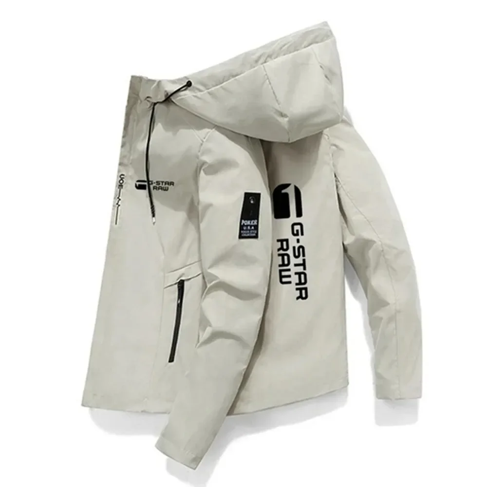 Giacca con cappuccio per uomo 2023 Bomber Giacca a vento da uomo Cappotti con cerniera Primavera Autunno Slim Cargo Giubbotti Maschile Casual Abbigliamento sportivo