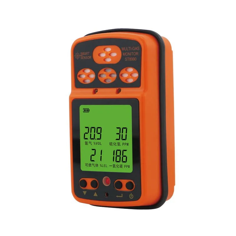 

St8990 Four-in-One Gas Detector Hydrogen Sulfide Carbon Monoxide Combustible Gas Oxygen