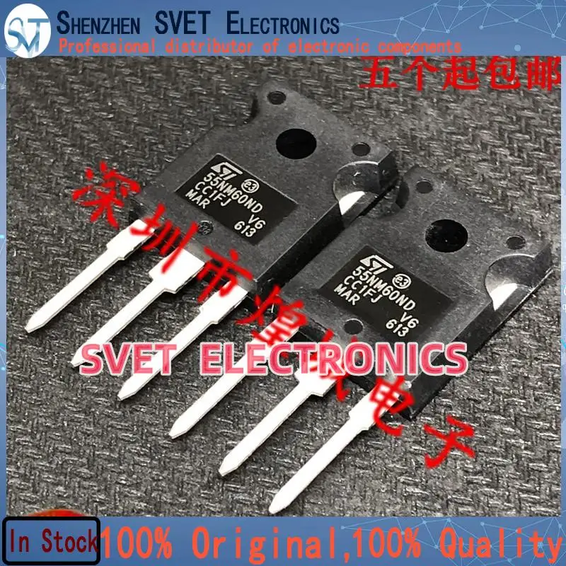 10PCS-50PCS  55NM60ND STW55NM60ND  TO-247 600V 51A  Original In Stock Fast shipping