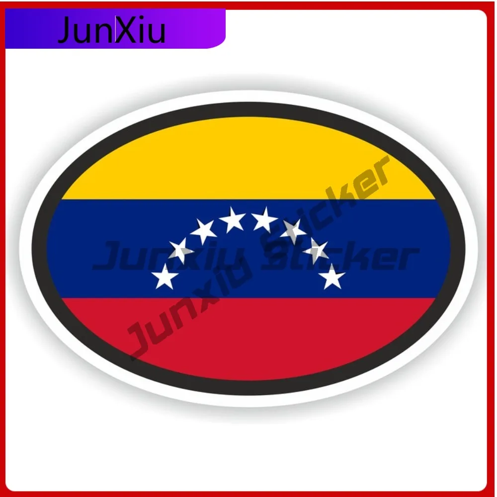 

Venezuela Flag Oval Sticker Waterproof Decals Custom Vinyl Decal X500 Motorcycle Stickers Camper Sun Living Decals For Car Custo