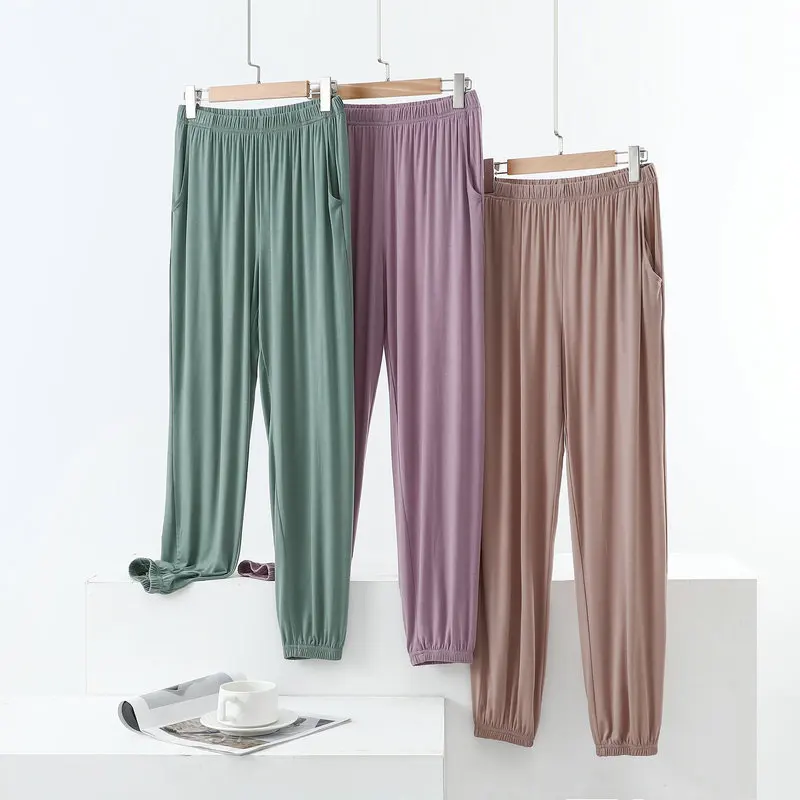 بالإضافة إلى حجم السراويل النسائية عارضة مع جيوب عالية الخصر مشروط اليوغا السراويل مدبب الكاحل فضفاضة تناسب #3