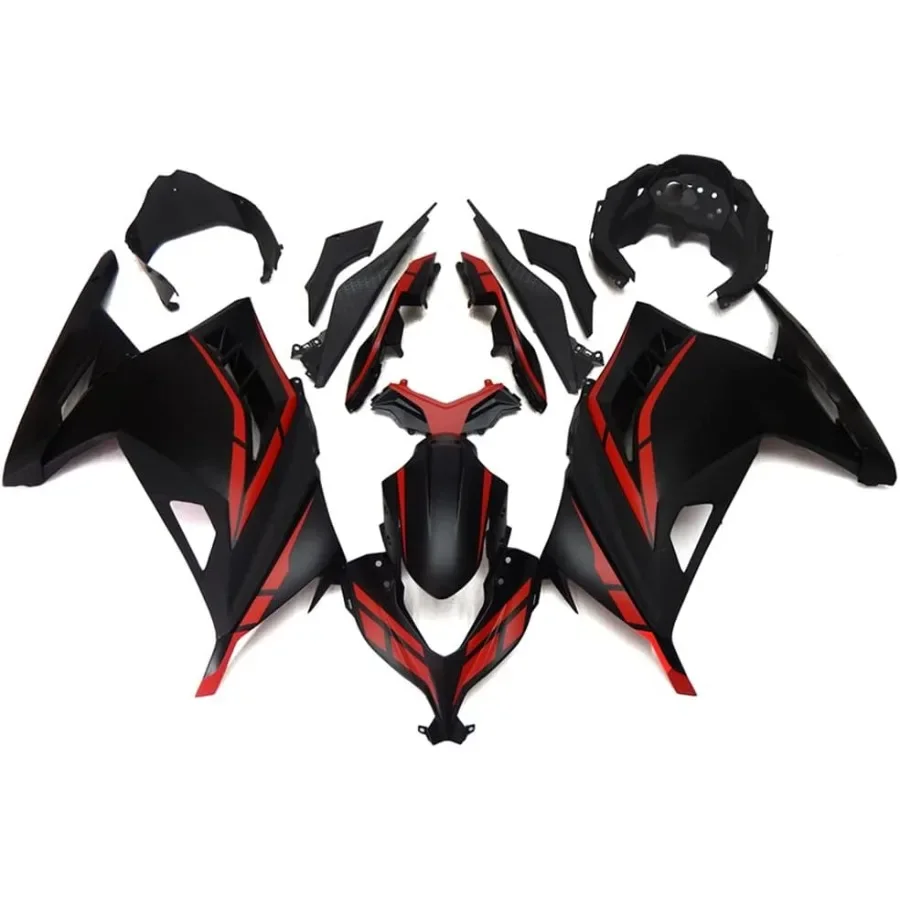 

ABS Plastic Matte Black Red Injection Fairing Kit for Kawasaki EX300R Ninja 300 20132017 Motorcycle Bodywork Body Frame Replace