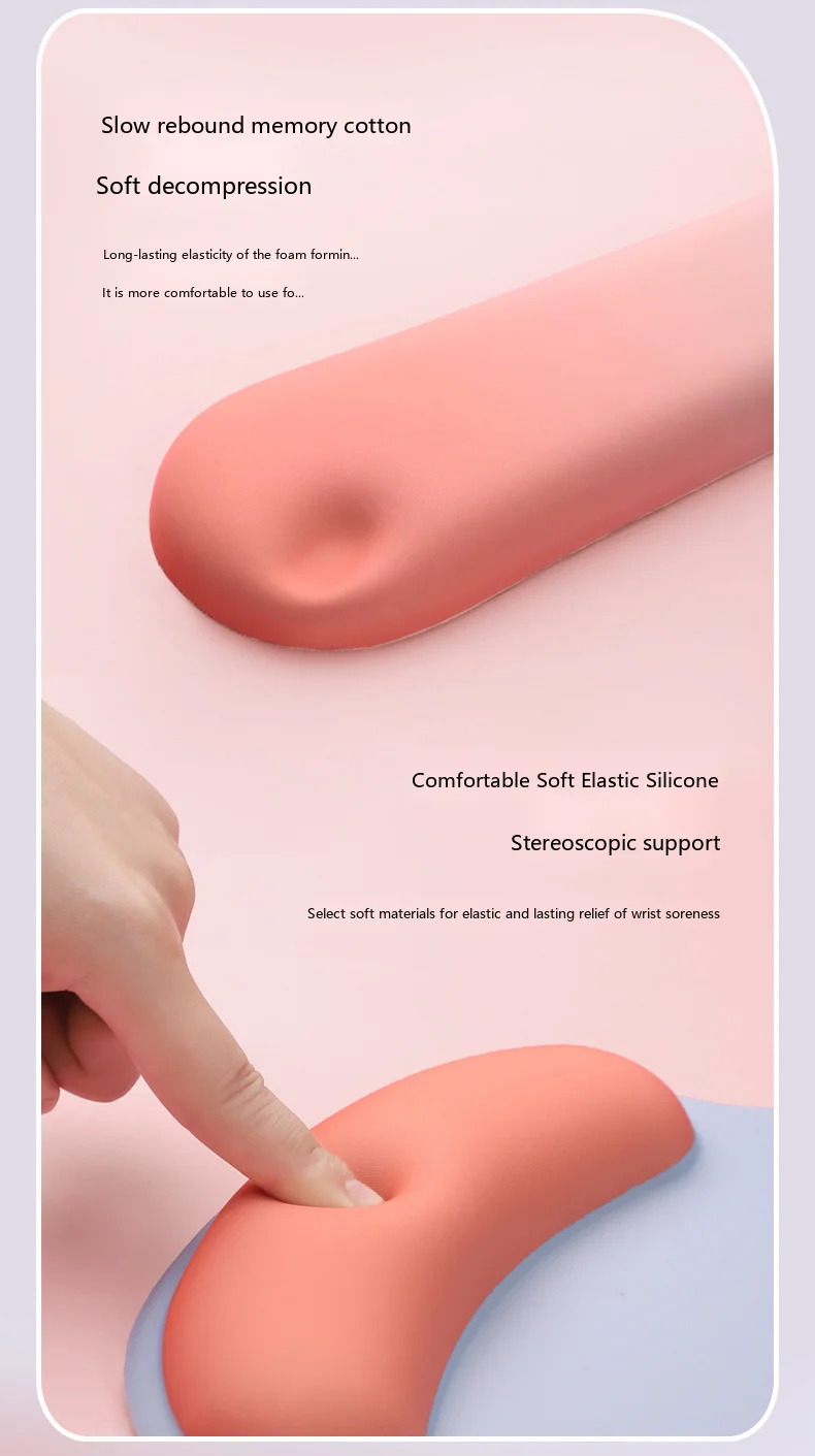 Farbverlauf-Mauspad mit Handgelenkauflage, ergonomische Schreibtischunterlage für Büro und Gaming, 6 Farboptionen mit Farbverlauf – Detail 5