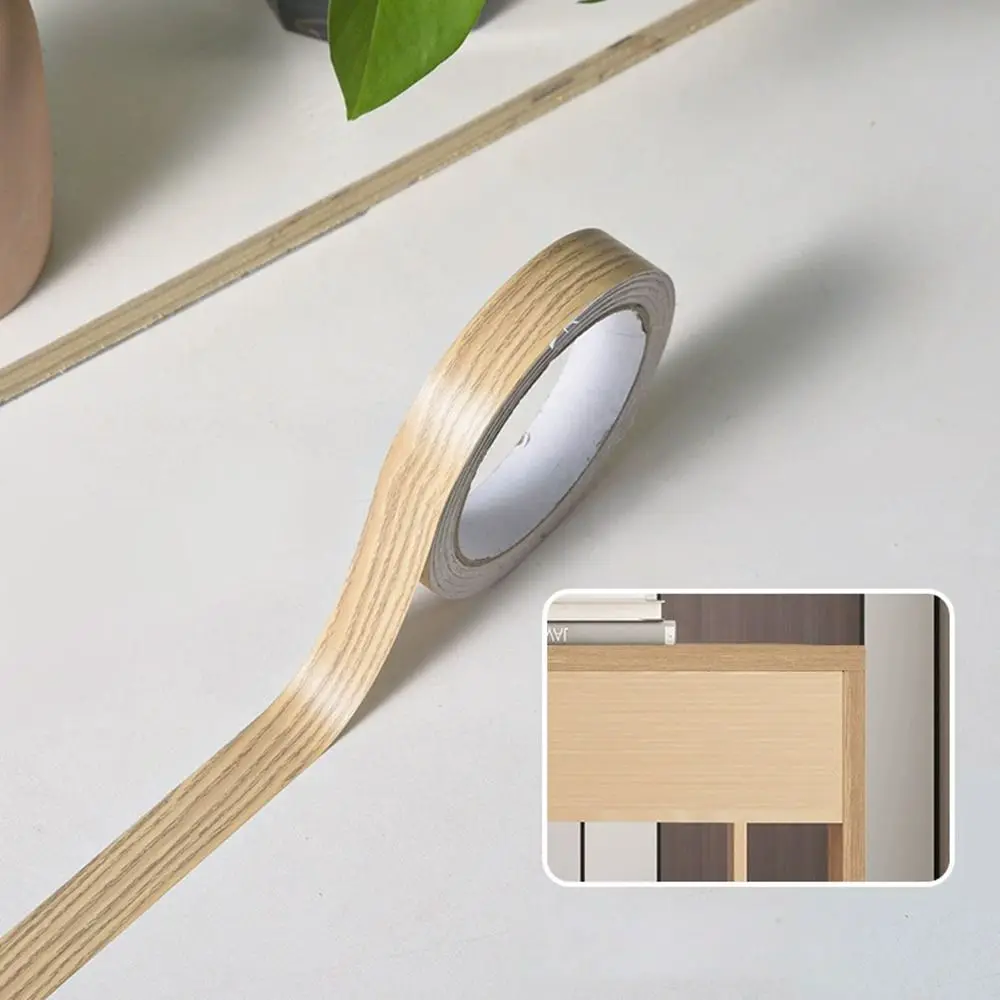 Nastro per bordi con venature del legno da 10 m * 1,8 cm Strisce sigillanti per bordi autoadesive ricondizionate in PVC autoadesivo