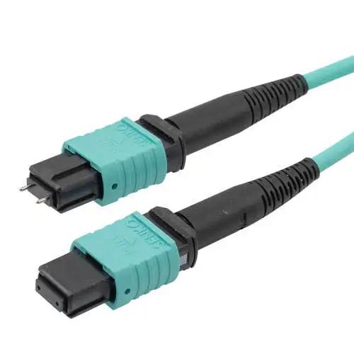 MPO Patchcord 12 Core OM3/300 1-100M كابل التصحيح كابل بصري متعدد الأوضاع OM3 Mpo لوحدة 100G 40G 12 Core OM3 Mpo Patchcord #3