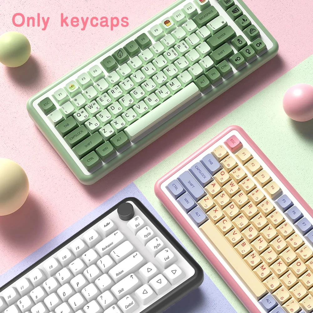 XDA keycaps Korean Brazilian Japanese French Spanish Russian XDA Profile PBT keycap For MX Switch Mechanical Keyboard ISO Enter