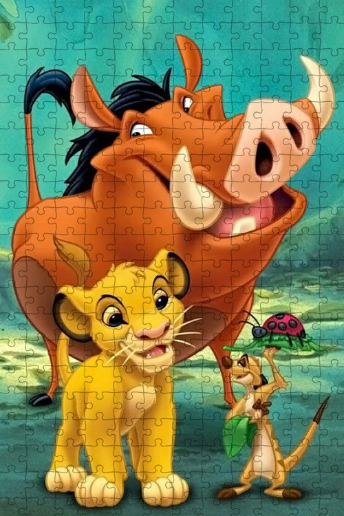 300/500/1000 PCS Cartoon DIY Adult Child Wooden Puzzle Disney The Lion King Assembled Jigsaw Puzzle Educational Toys Kids Gifts