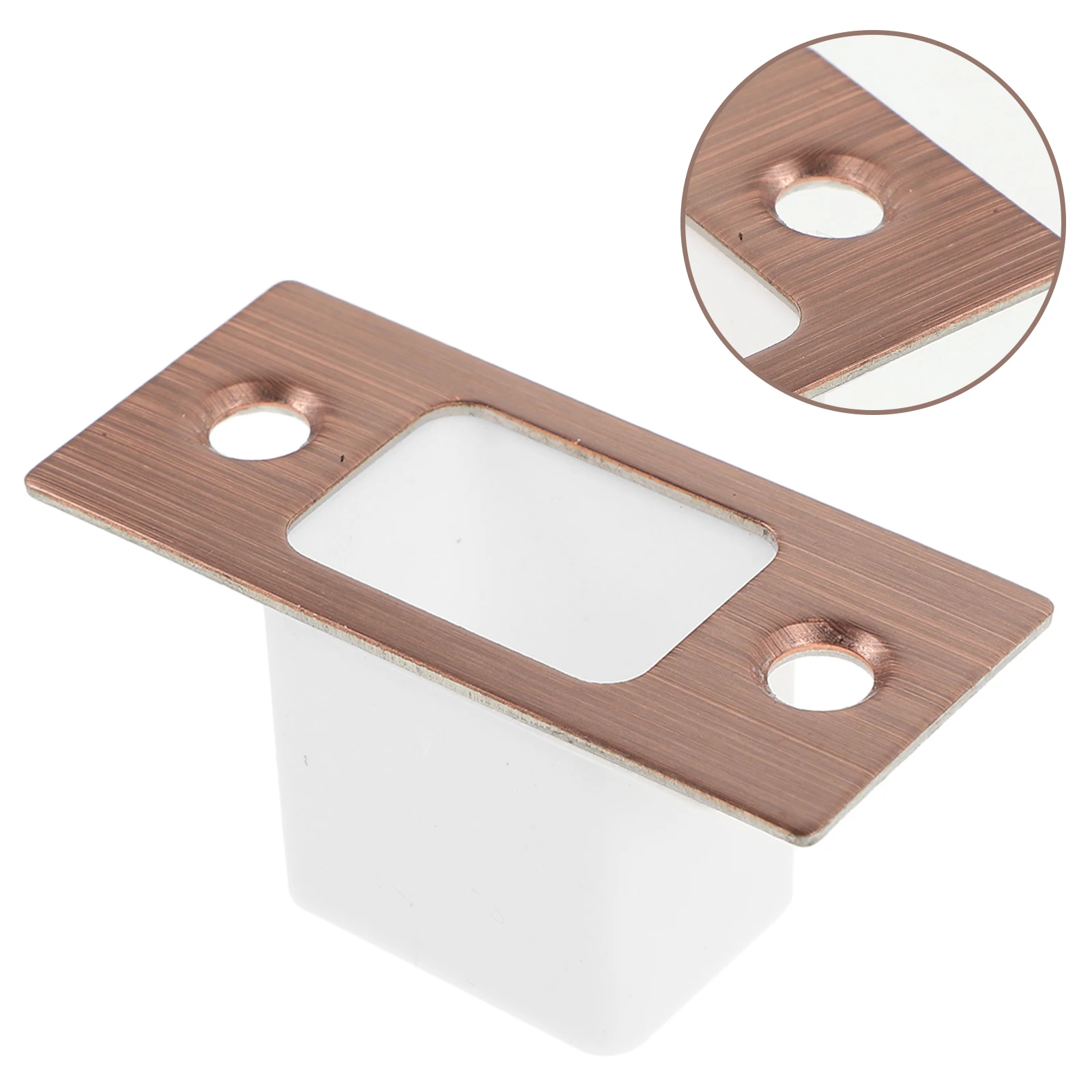 

1 Set Finish Strike Door Latch Plate Durable Metal Door Reinforcement Plate Security Strike Plates For Interior Exterior