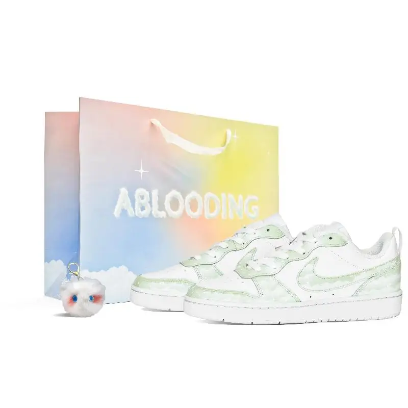 

[Нестандартная обувь для скейтборда Green Starry Sky S-Box]Nike Court Borough Low ABLOODING с низким верхом GS Green