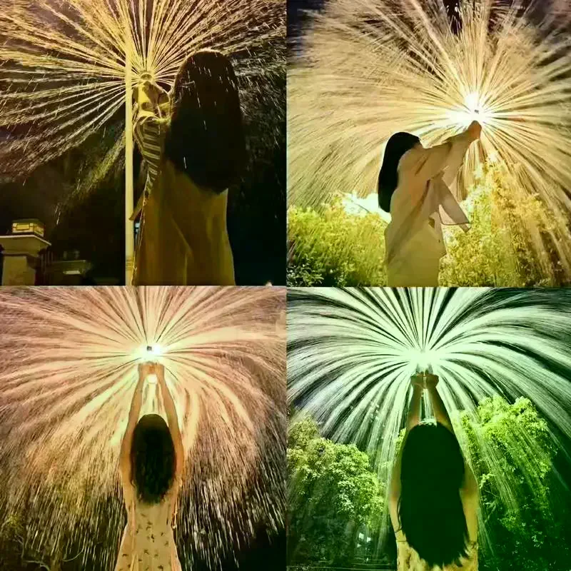 Romantic Firework Water Spray Toy For Couples Photo Props Outdoor Pool Party Game Night Light Atmosphere Gift For Anniversary