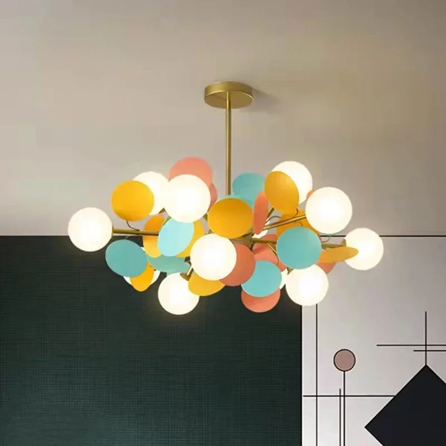 

Colorful Flower 2025 LED Chandelier for Children With Branch Kids’ Pendant Lamp Hanging Lights For Bedroom Fixtures
