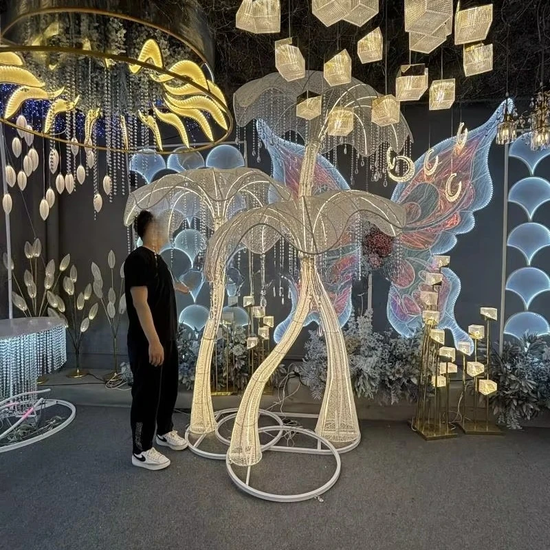 Wholesale Led Jellyfish Mushroom Backlight Led Arched Wedding Props for Wedding Party Decoration
