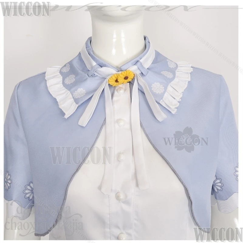 Shinonome Ena Costume Blue Elegant And Beautiful Long Dress Shorts Wigs Halloween Christmas Cos Anime Game Project Sekai Cosplay view 6