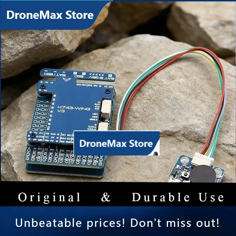 DroMaASHWING H743 WING V3 Fixed Wing Flight Controller 2-8S Dual Gyroscope Dual Camera Support