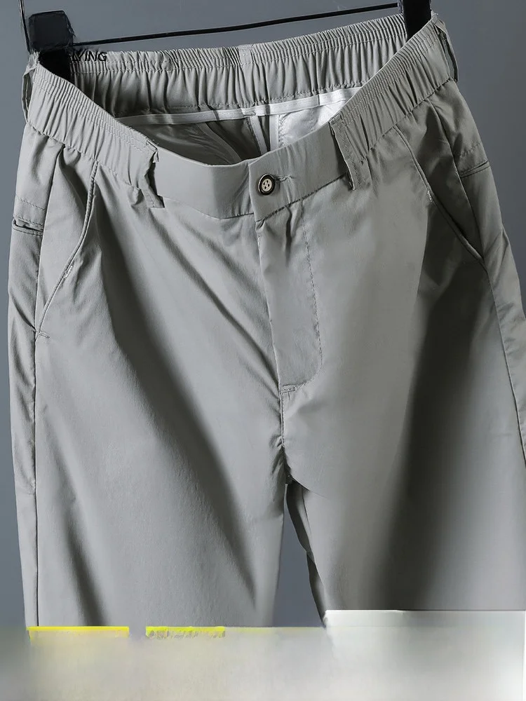 

Comfortable Cotton Blend Men's Casual Pants Spring 2026 Loose Fit Straight Leg Fashionable Business Casual Trousers