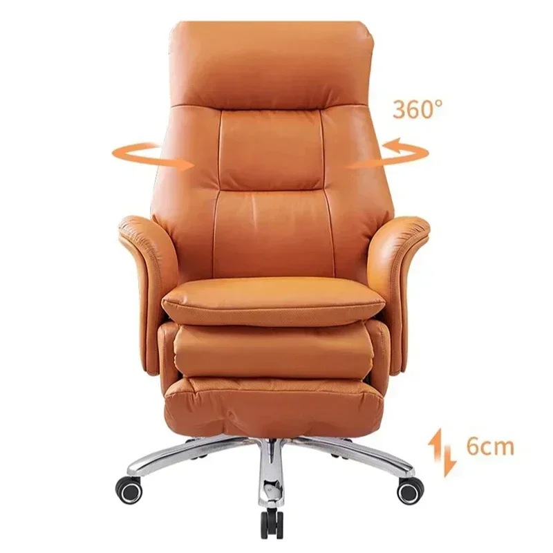 Leather Massage Office Chairs Computer Boss Luxurious Recliner Gaming Chair Backrest  Office Home Furniture