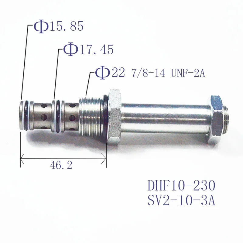 

Двухпозиционный трехсторонний резьбовой разъем-в электромагнитный направленный гидравлический клапан DHF10-230 SV2-10-3A