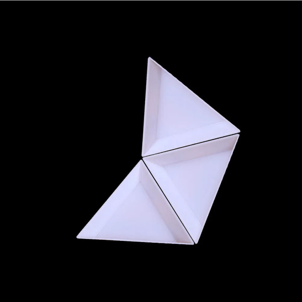 24Pcs Plastic Jewelry Plates Triangular Trays for Sorting Beads Rhinestones DIY Jewelry Making Supplies Lightweight Nesting
