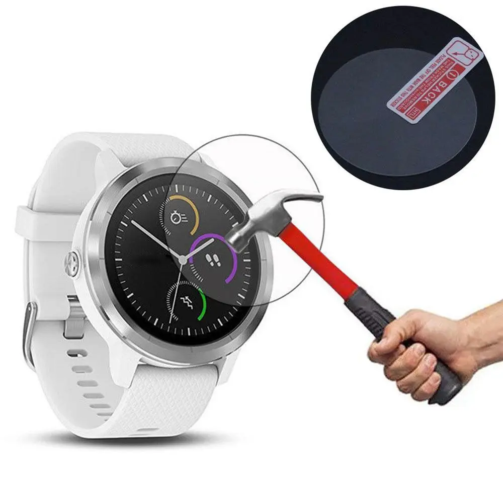 Premium 2.5D Tempered Glass Protective Films Screen Protectors for Garmin Vivoactive 3