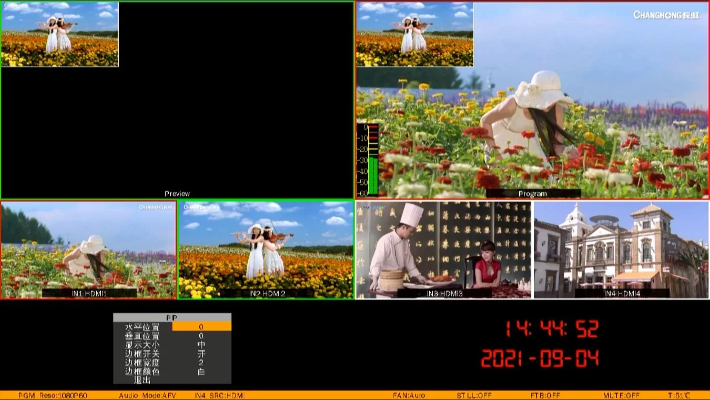 

2026 HVS0401U 1080P MICRO 4-Channel HD MI/DP Multi-format Video Live Broadcast Guide Switcher