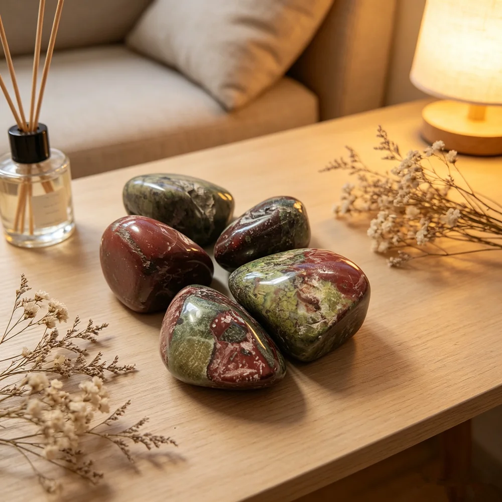 Natural Dragon Bloodstone for Jewelry Making Tumbled Stones Crystal Energy Reiki Healing Crystal Gemstones Home Decoration Stone