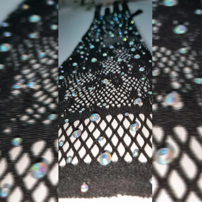 スパークリング女性のセクシーな弾性網タイツ手袋ロングストレッチアームスリーブフルフィンガーコスプレプロムステージグローブ用