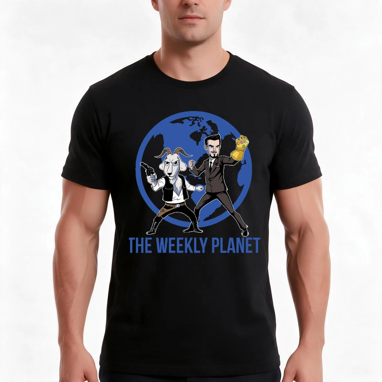 The Weekly Planet T-Shirt Summer Casual Cotton Tee Oversized Streetwear Tops Vintage Graphic Print Loose Fit Short Sleeve
