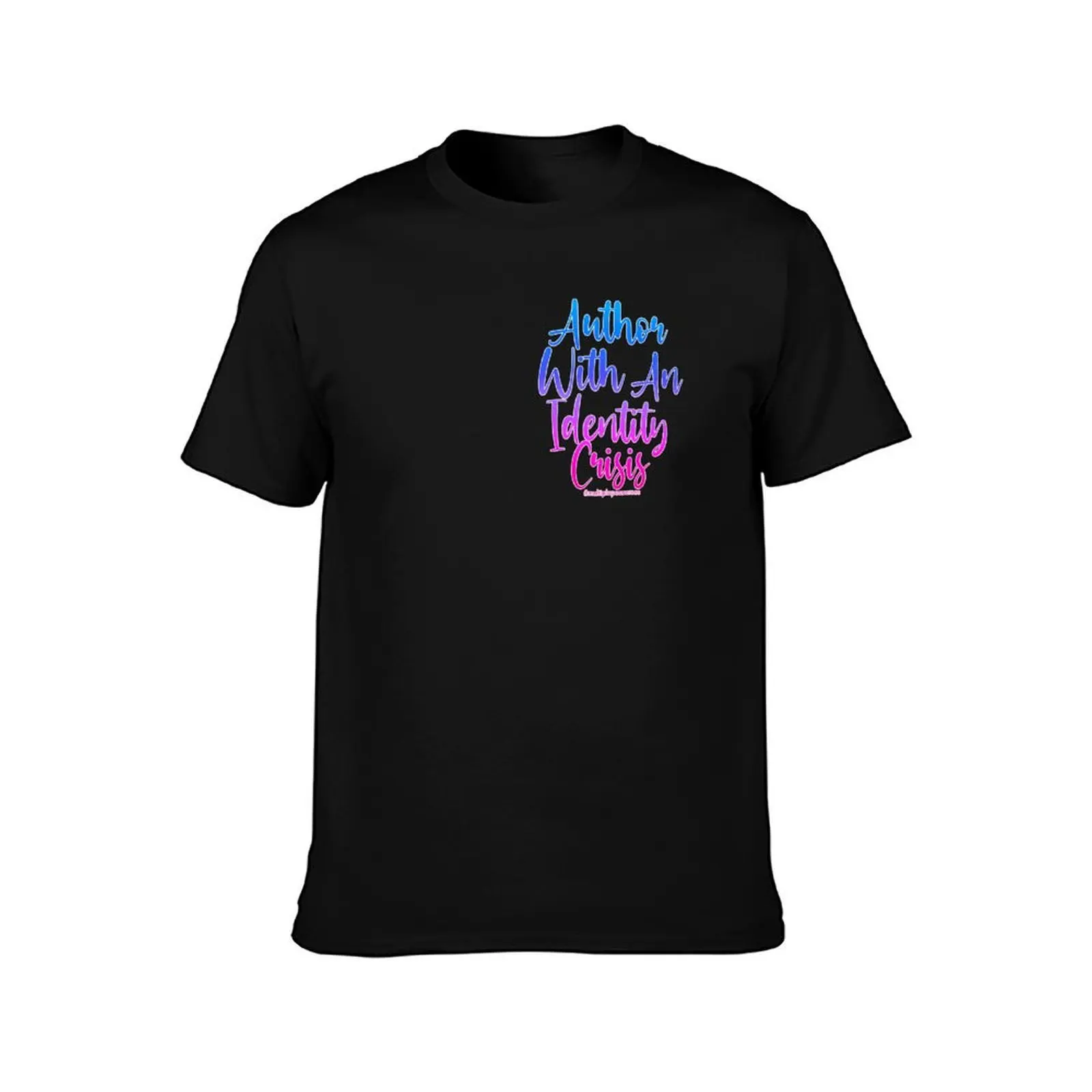 Author With An Identity Crisis - Colourful T-Shirt, Summer Casual Cotton Tee, Oversized Streetwear Tops, Vintage Graphic Print