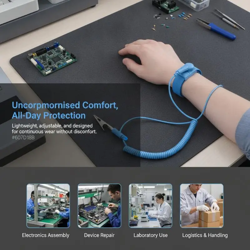 Anti Static Bracelet Electrostatic Cordless Wireless Adjustable ESD Discharge Cable Wrist Band Strap Hand