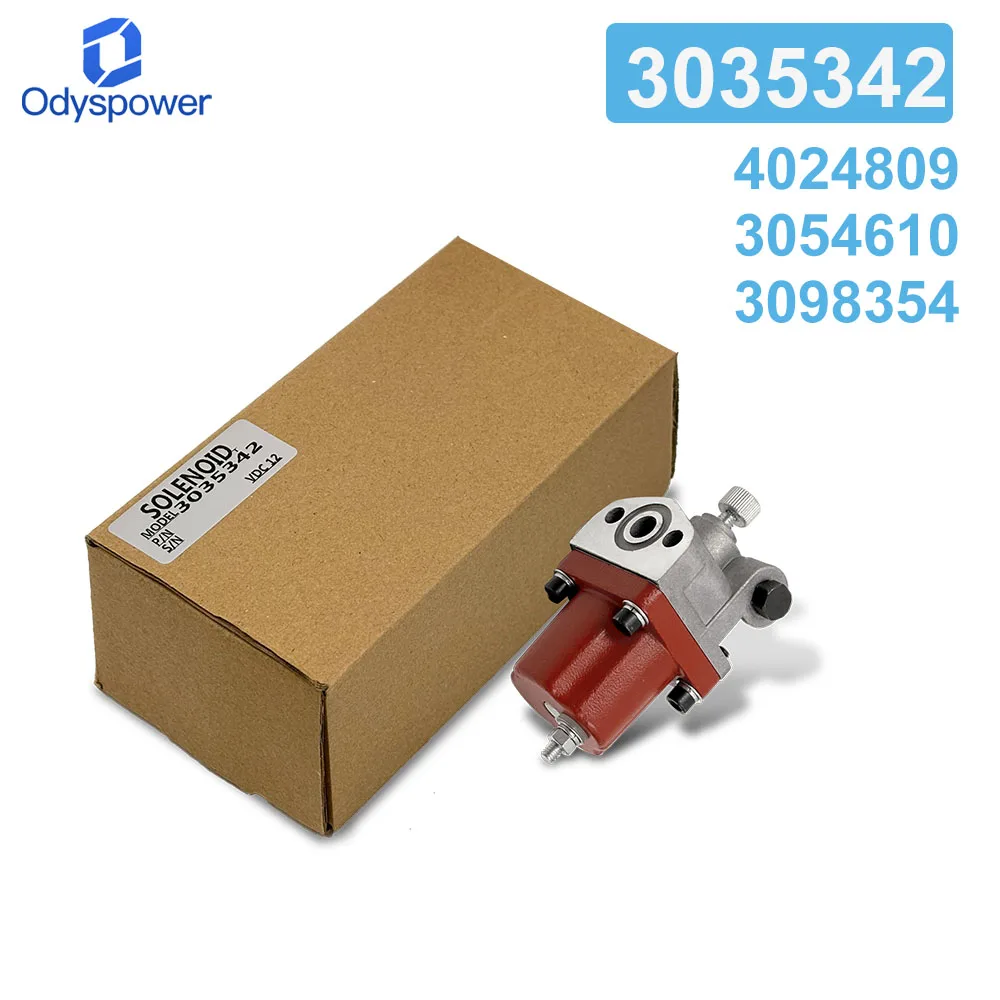 12V 24V Engine Stop Solenoid Valve One Spade 4024809 3054610 3098354 3035342 Stop Solenoid Valve New Replacement