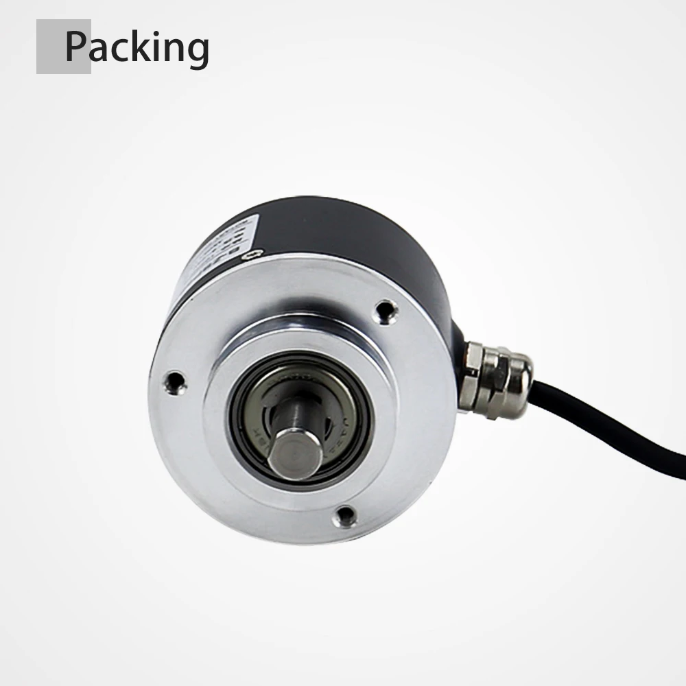 58mm Incremental Rotary Encoder 10mm Shaft Photoelectric Optical Switch 2 Phases 10-1024-2048-5000 PPR 5-24VDC
